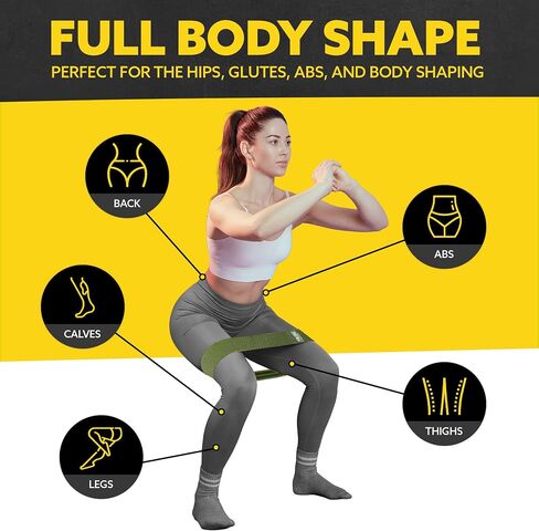 Fabric Resistance Bands for Working Out - Booty Bands for Women and Men - Exercise Set for Legs and Butt - Fitness Bands (Set of 8) in Kuwait