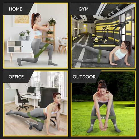Fabric Resistance Bands for Working Out - Booty Bands for Women and Men - Exercise Set for Legs and Butt - Fitness Bands (Set of 8) in Kuwait
