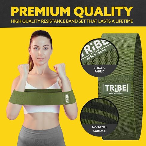 Fabric Resistance Bands for Working Out - Booty Bands for Women and Men - Exercise Set for Legs and Butt - Fitness Bands (Set of 8) in Kuwait