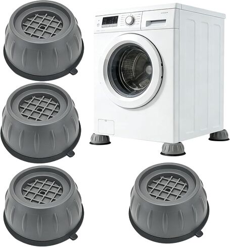 4Pcs Anti Vibration Pads for Washing Machine, Stops Washer Dryer Moving, Prevents Noise, Vibration Transfer, Antivibration Stabilizer Support Feet, hock Absorber Stabilizer Feet with Suction Cup. in Kuwait