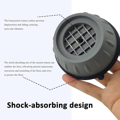 4Pcs Anti Vibration Pads for Washing Machine, Stops Washer Dryer Moving, Prevents Noise, Vibration Transfer, Antivibration Stabilizer Support Feet, hock Absorber Stabilizer Feet with Suction Cup. in Kuwait