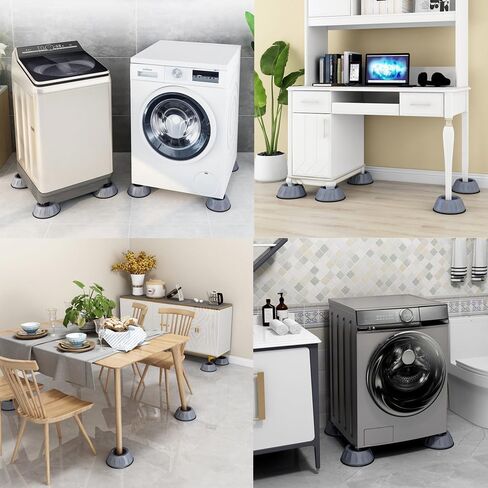 4Pcs Anti Vibration Pads for Washing Machine, Stops Washer Dryer Moving, Prevents Noise, Vibration Transfer, Antivibration Stabilizer Support Feet, hock Absorber Stabilizer Feet with Suction Cup. in Kuwait
