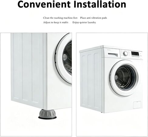 4Pcs Anti Vibration Pads for Washing Machine, Stops Washer Dryer Moving, Prevents Noise, Vibration Transfer, Antivibration Stabilizer Support Feet, hock Absorber Stabilizer Feet with Suction Cup. in Kuwait