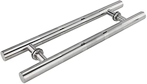 Heavy-Duty 201 Stainless Steel Push-Pull Door Handle - Commercial & Residential Use, 8 Sizes, Ideal for Wooden & Barn Doors, Bathroom & Shower Applications in Kuwait