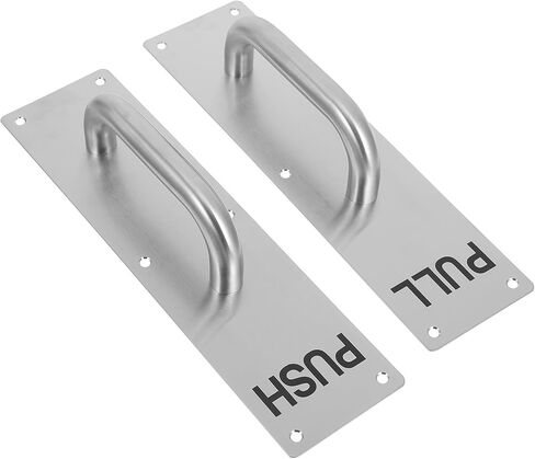 DOITOOL Heavy Duty Stainless Steel Push Pull Door Handles with Plates Commercial Front Door Handle Set 2pcs Pull and Push Plates for Interior in Kuwait