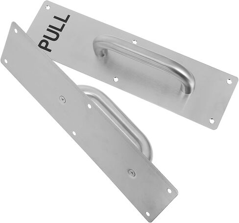 Heavy Duty Stainless Steel Push Pull Door Handles Set 2pcs Commercial Door Push Plates with Integrated Pull Handles and High Traffic Areas in Kuwait