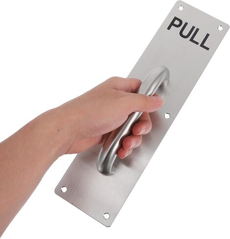 Heavy Duty Stainless Steel Push Pull Door Handles Set 2pcs Commercial Door Push Plates with Integrated Pull Handles and High Traffic Areas in Kuwait