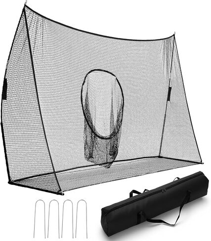 Golf Net, 10 x 7 Ft Golf Practice Net for Backyard with Carry Bag, Sturdy Training Aid for Golfers to Practice Driving, Hitting, Indoor & Outdoor Dual-Use in Kuwait