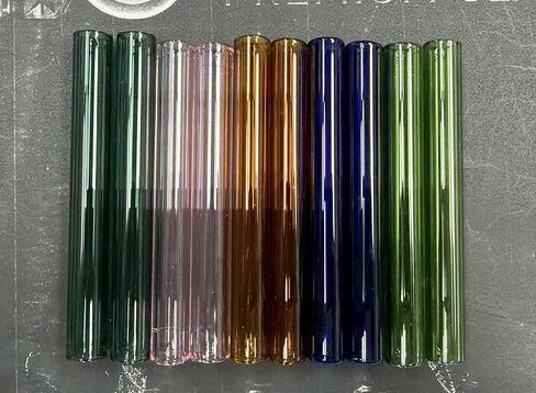 10 Pcs Borosilicate Glass Tube 12mm OD 2mm Thick Glass Blowing Tubes (Clear,4 Inch) (MultiColor) in Kuwait
