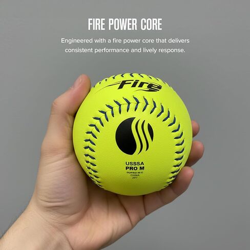 Baden Pro M Fire Power Core .44/375 غطاء مركب 12 بوصة Fastpitch Softballs (دزينة) in Kuwait