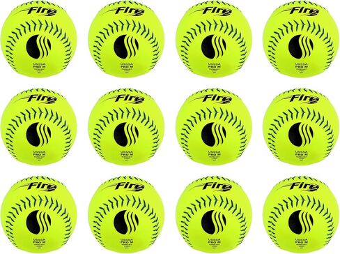 Baden Pro M Fire Power Core .44/375 غطاء مركب 12 بوصة Fastpitch Softballs (دزينة) in Kuwait