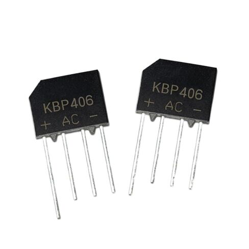 50/100/200/500/1000 قطعة KBP406 مقوم الجسر KBP406G مسطح 4A/600V DIP-4 المكدس in Kuwait
