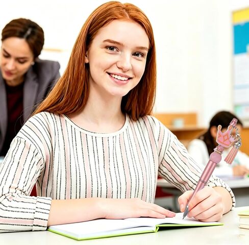 abondever 12 مجموعة مجموعة من القلم الهالوين مع خرز ، وساحرة الفراشة القوس شرابة ومشبك جراد البحر ، وقلم ديي هالوين طقم لمكتب مدرسة المراهقين الطالب (اللون الأخضر الوردي) in Kuwait