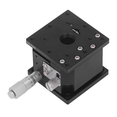 Z Axis Linear Stage High Precision Manual Cross Roller Sliding Table with Micrometer Knob Aluminum Alloy Black Anodized for Optical Instruments Laboratory Equipment (60X60mm) in Kuwait