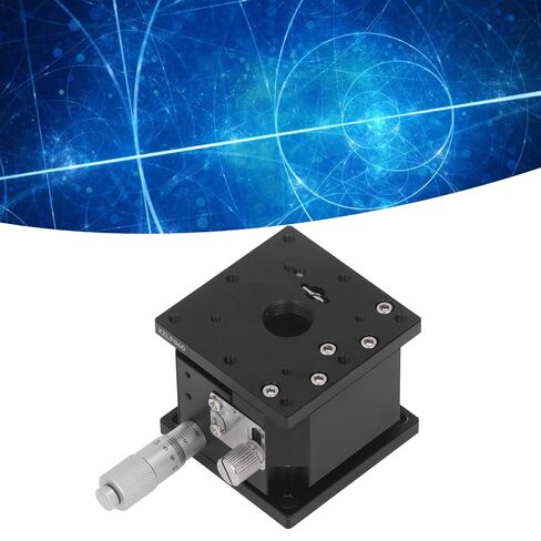 Z Axis Linear Stage High Precision Manual Cross Roller Sliding Table with Micrometer Knob Aluminum Alloy Black Anodized for Optical Instruments Laboratory Equipment (60X60mm) in Kuwait