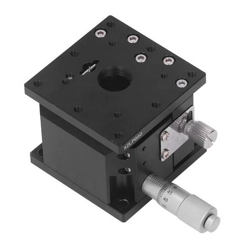 Z Axis Linear Stage High Precision Manual Cross Roller Sliding Table with Micrometer Knob Aluminum Alloy Black Anodized for Optical Instruments Laboratory Equipment (60X60mm) in Kuwait