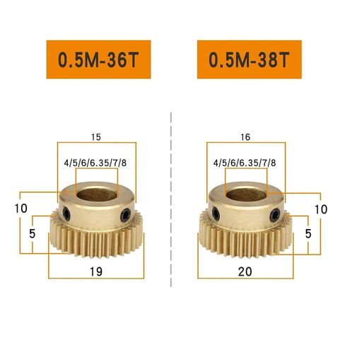 الصلب الثقيلة موتور ترس ترس 1 قطعة حفز والعتاد 0.5M-38T ارتفاع 5 مللي متر لملحقات النقل (6 مللي متر) in Kuwait