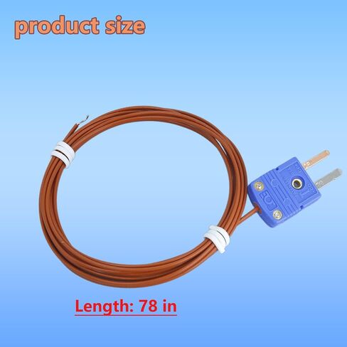 Pack of 2 T-Type thermocouple Probes 78-inch Lead Length | T-type thermocouple probes temperature range: -300°F to 500°F in Kuwait