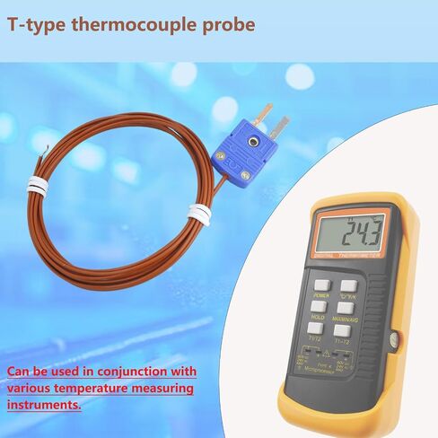 Pack of 2 T-Type thermocouple Probes 78-inch Lead Length | T-type thermocouple probes temperature range: -300°F to 500°F in Kuwait