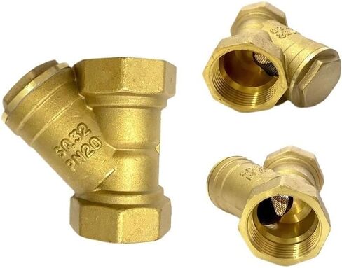 1PC 1-1/4" Female Inline Y Mesh Strainer Threads Filter Brass filter valve in Kuwait