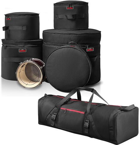 5-Piece Drum Case Set Bundle with 40" Heavy Duty Drum Hardware Bag in Kuwait