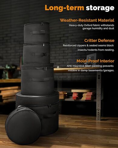 5-Piece Drum Case Set Bundle with 40" Heavy Duty Drum Hardware Bag in Kuwait