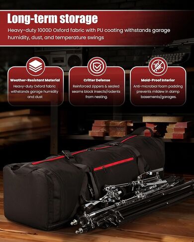 5-Piece Drum Case Set Bundle with 40" Heavy Duty Drum Hardware Bag in Kuwait