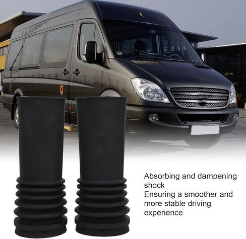 2PCSFront Shock Absorber Bellow, Rubber Front Shock Absorber Dust Cover, Shock Absorber Dust Cover Kit Replacement for Sprinter W906 2006 to 2018 Car OE 9063230292 A9063230292 in Kuwait