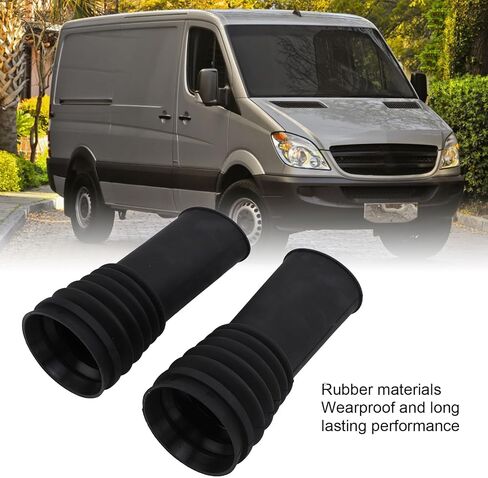 2PCSFront Shock Absorber Bellow, Rubber Front Shock Absorber Dust Cover, Shock Absorber Dust Cover Kit Replacement for Sprinter W906 2006 to 2018 Car OE 9063230292 A9063230292 in Kuwait