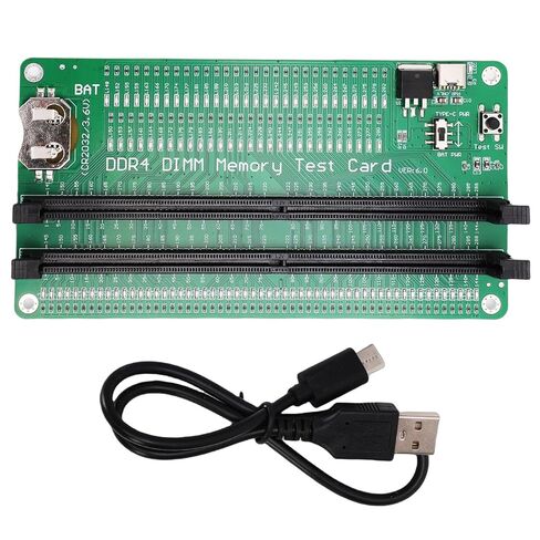 Eujgoov RAM Memory Tester Card, DDR4 Slot Diagnostic Analyzer for Laptop Computer with LED Light Indicator, Dual Power Supply Mode in Kuwait