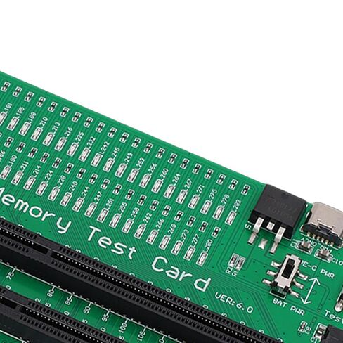 Eujgoov RAM Memory Tester Card, DDR4 Slot Diagnostic Analyzer for Laptop Computer with LED Light Indicator, Dual Power Supply Mode in Kuwait