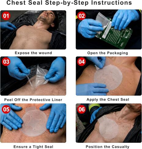 Bleeding Control Kit, Portable Emergency Trauma First Aid Kit with Compression Bandage, Gauze and Chest Seal, for Car Travel Camping Hiking Outdoor Preparedness in Kuwait