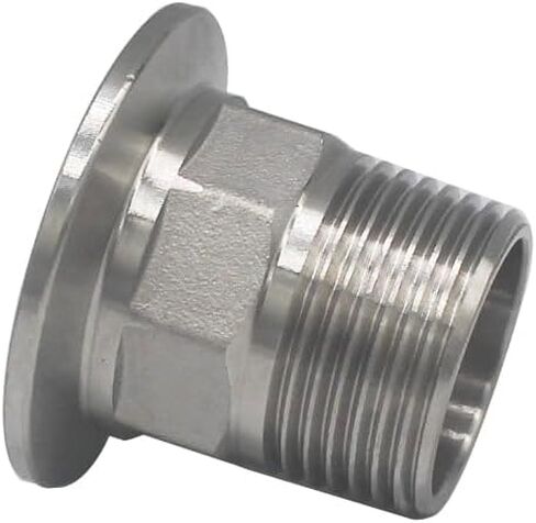 1 قطعة 1-1/2 "الفولاذ المقاوم للصدأ SS304 BSPT ذكر الطويق الملولب OD 64 مللي متر صالح 2" ثلاثي المشبك in Kuwait