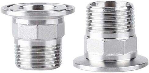 1 قطعة 1-1/2 "الفولاذ المقاوم للصدأ SS304 BSPT ذكر الطويق الملولب OD 64 مللي متر صالح 2" ثلاثي المشبك in Kuwait