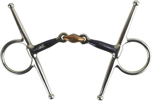 AK Full Cheek Snaffle Bit – Copper Lozenge Sweet Iron Mouthpiece, Stainless Steel Horse Riding & Training Bit AKRS-2614 in Kuwait