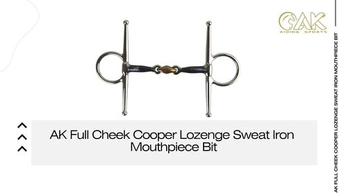 AK Full Cheek Snaffle Bit – Copper Lozenge Sweet Iron Mouthpiece, Stainless Steel Horse Riding & Training Bit AKRS-2614 in Kuwait