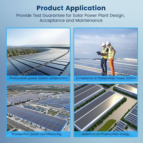 2000W Solar Panel Tester, 2-in-1 MPPT Photovoltaic Meter & 60000-Count Digital Multimeter with 2000V AC/DC, 3.2" Color Display for PV Panel Testing, Installation & Maintenance in Kuwait