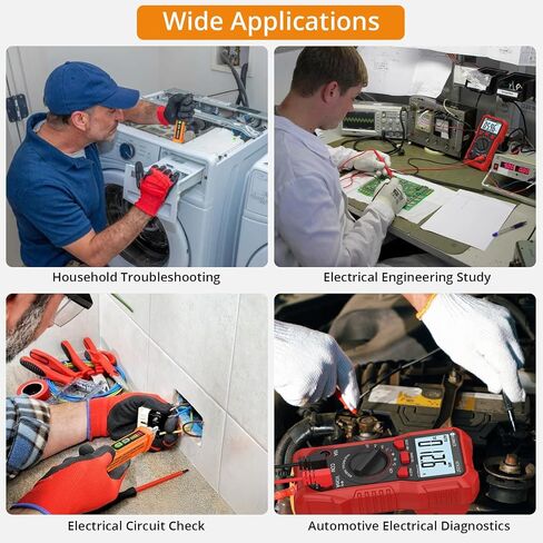 Neoteck 12-1000V Non-Contact Voltage Detector Pen and 2000 Counts Digital Multimeter for Live/Null Wire Distinguish, NCV AC/DC Voltage Current Resistance Capacitance Frequency Measuring in Kuwait