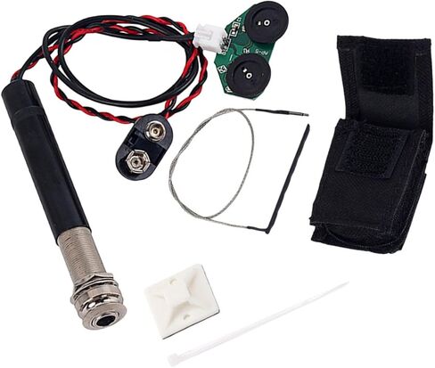 Acoustic Guitar Endpin Jack Piezo Pickup: Active Preamp System with Volume and Tone Control - No-Drill Hidden Undersaddle Pickup Kit for Folk & Classical Guitar, High-Fidelity Sound in Kuwait