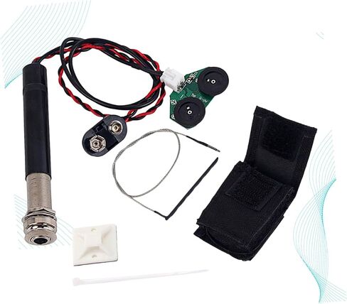 Acoustic Guitar Endpin Jack Piezo Pickup: Active Preamp System with Volume and Tone Control - No-Drill Hidden Undersaddle Pickup Kit for Folk & Classical Guitar, High-Fidelity Sound in Kuwait