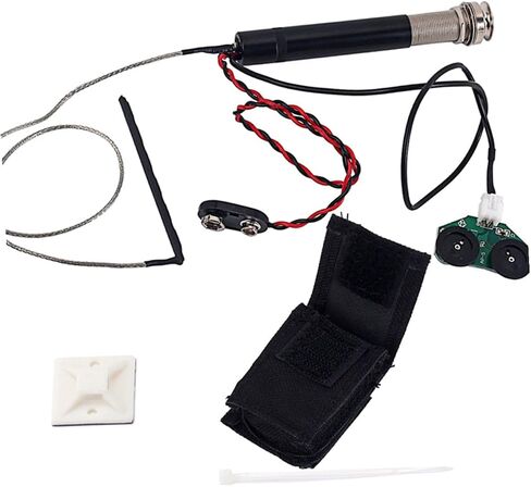 Acoustic Guitar Endpin Jack Piezo Pickup: Active Preamp System with Volume and Tone Control - No-Drill Hidden Undersaddle Pickup Kit for Folk & Classical Guitar, High-Fidelity Sound in Kuwait