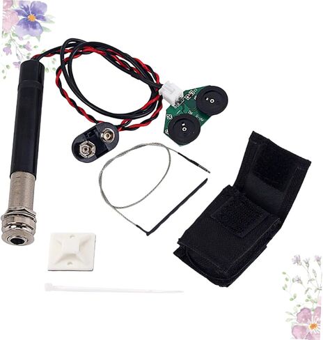 Acoustic Guitar Endpin Jack Piezo Pickup: Active Preamp System with Volume and Tone Control - No-Drill Hidden Undersaddle Pickup Kit for Folk & Classical Guitar, High-Fidelity Sound in Kuwait