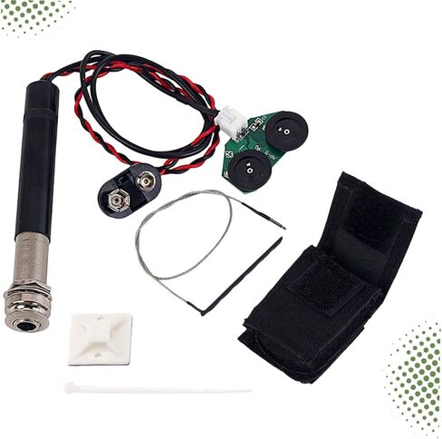 Acoustic Guitar Endpin Jack Piezo Pickup: Active Preamp System with Volume and Tone Control - No-Drill Hidden Undersaddle Pickup Kit for Folk & Classical Guitar, High-Fidelity Sound in Kuwait