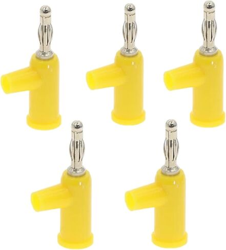 Side Screw Connection 4mm Banana Plug Stackable Nickel Plated Speaker Multimeter Banana Plug Connector(Green x5) in Kuwait