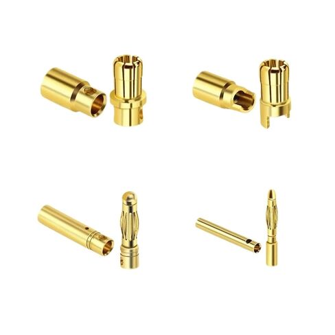 5 Pair/lot 2/3/3.5/4/6/8mm Gold Copper Brushless Motor Banana Plug Bullet Connector Plated for ESC Battery(3.5mm) in Kuwait