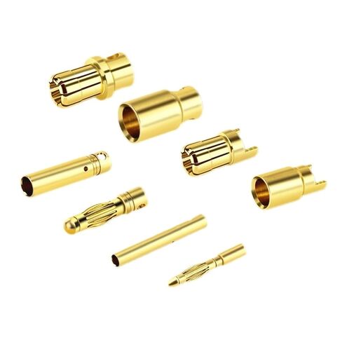 5 Pair/lot 2/3/3.5/4/6/8mm Gold Copper Brushless Motor Banana Plug Bullet Connector Plated for ESC Battery(2mm) in Kuwait