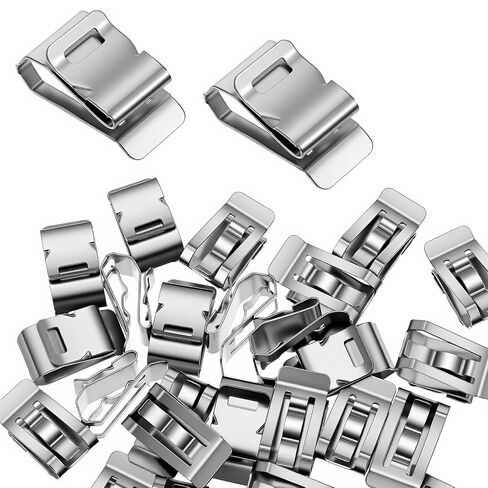 150-Pack Trailer Frame Wire Clips Stainless Steel, Metal Wire Clip for Trailer Cable Management, Trailers Wires Holder Clips for Solar Panel PV Wiring, Boat, Kayak, 0.87 x 0.5 Inch in Kuwait