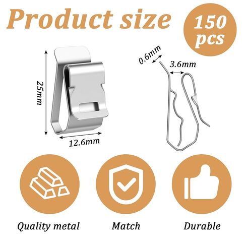 150-Pack Trailer Frame Wire Clips Stainless Steel, Metal Wire Clip for Trailer Cable Management, Trailers Wires Holder Clips for Solar Panel PV Wiring, Boat, Kayak, 0.87 x 0.5 Inch in Kuwait