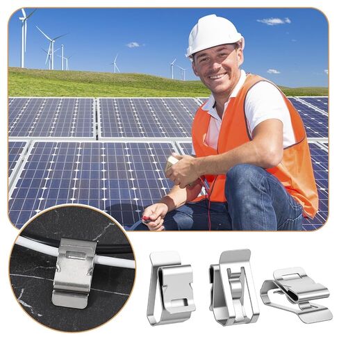 150-Pack Trailer Frame Wire Clips Stainless Steel, Metal Wire Clip for Trailer Cable Management, Trailers Wires Holder Clips for Solar Panel PV Wiring, Boat, Kayak, 0.87 x 0.5 Inch in Kuwait