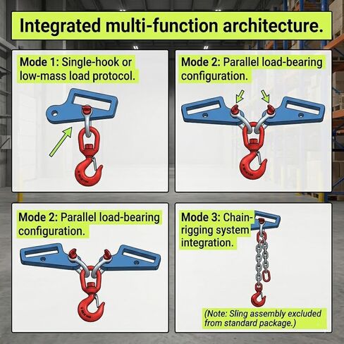 Forklift Lifting Hook Attachment Mobile Crane Swivel Hoist | Premium High Density Manganese Steel Construct, 6600 lbs Heavy Load Capacity, Multi Hole Adjustable Positioning Part. in Kuwait